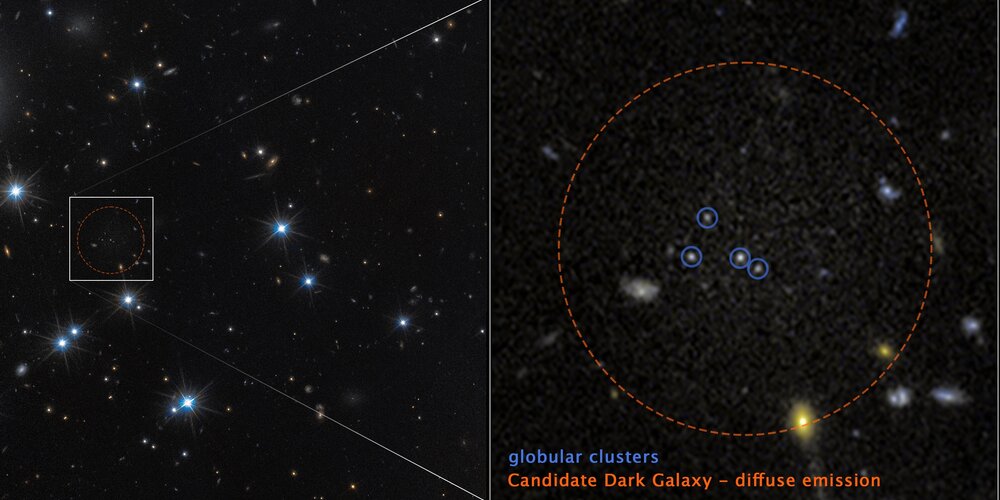 Temna galaksija polna temne snovi