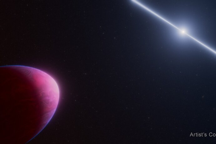 Jajčasti eksoplanet in mrtva zvezda