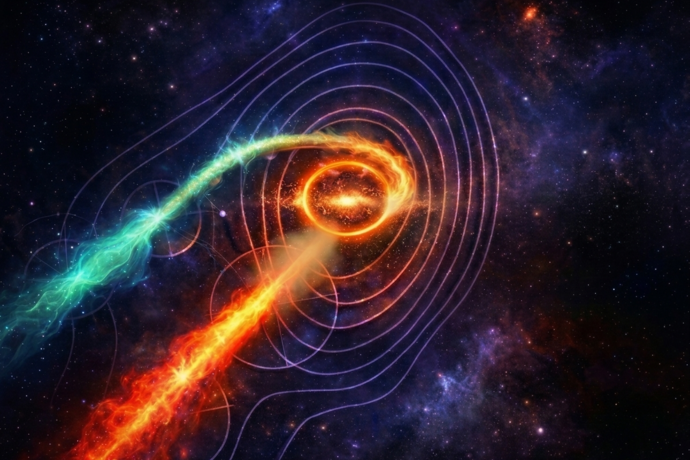 Prvič neposredno opazili dvojno supermasivno črno luknjo