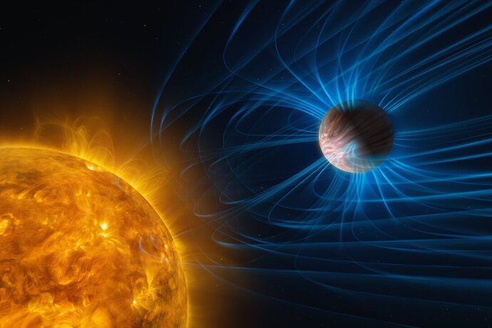 Magnetna polja na vročih Jupitrih
